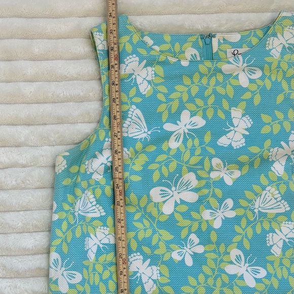 LILLY PULITZER Sleeveless Dress Green and Blue Butterfly Design - Picture 10 of 10